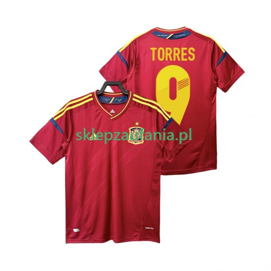 Herre Spania drakt TORRES 9 2012 Retro Hjemme Korte Ermer