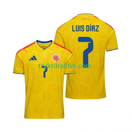 Herre Colombia drakt Luis Diaz 7 Hjemme VM 2026 Korte Ermer