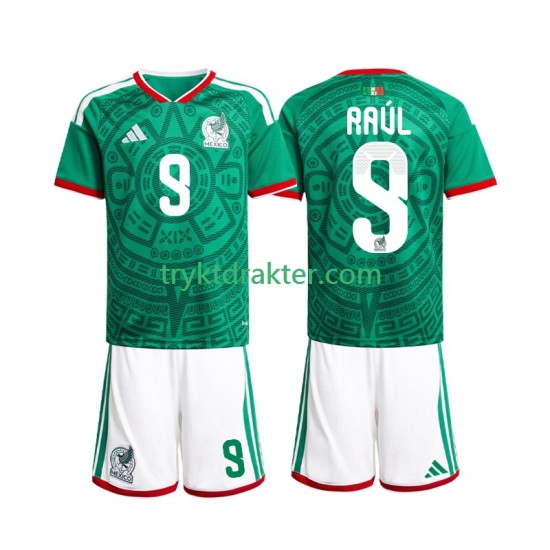 3-13 år Barn Mexico drakt Raul Jimenez 9 Hjemme VM 2026 Korte Ermer