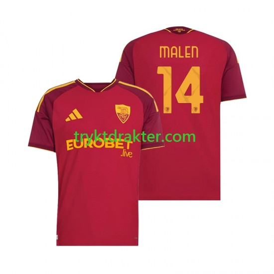 Herre AS Roma drakt Donyell Malen 14 Hjemme 2026-2027 Korte Ermer