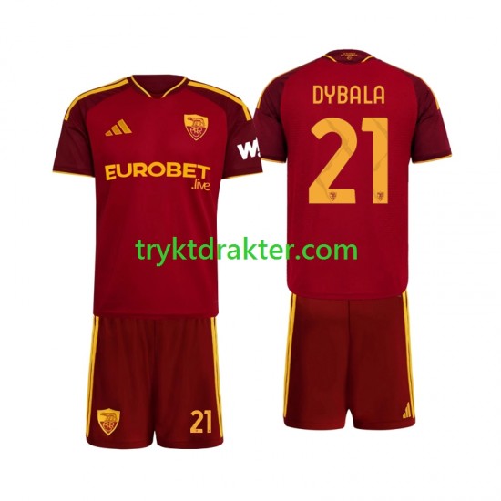 3-13 år Barn AS Roma drakt Paulo Dybala 21 Hjemme 2026-2027 Korte Ermer