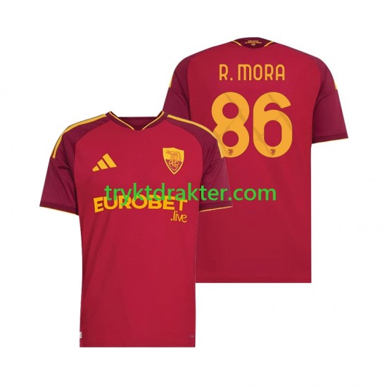 Herre AS Roma drakt Rodrigo Mora 86 Hjemme 2026-2027 Korte Ermer