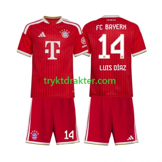 3-13 år Barn FC Bayern München drakt Luis Diaz 14 Hjemme 2026-2027 Korte Ermer