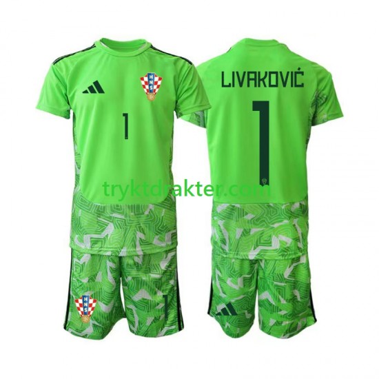 3-13 år Barn Keeper Kroatia drakt Dominik Livakovic 25 Hjemme 2026-2027 Korte Ermer