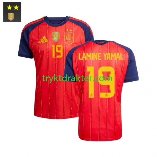 Herre Spania drakt Lamine Yamal 19 Hjemme 2026-2027 Korte Ermer