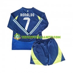 3-13 år Barn Al-Nassr drakt Cristiano Ronaldo 7 Borte 2024-2025 Langermet