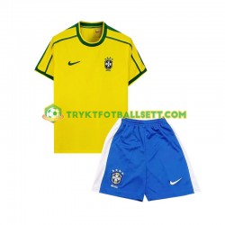 3-13 år Barn Brasil drakt 1998 Retro Hjemme Korte Ermer 3-13 år Barn Brasil drakt 1998 Retro Hjemme Korte Ermer