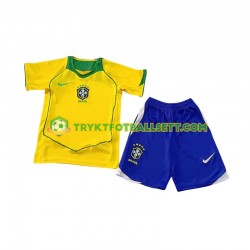 3-13 år Barn Brasil drakt Retro Hjemme 2004 Korte Ermer 3-13 år Barn Brasil drakt Retro Hjemme 2004 Korte Ermer
