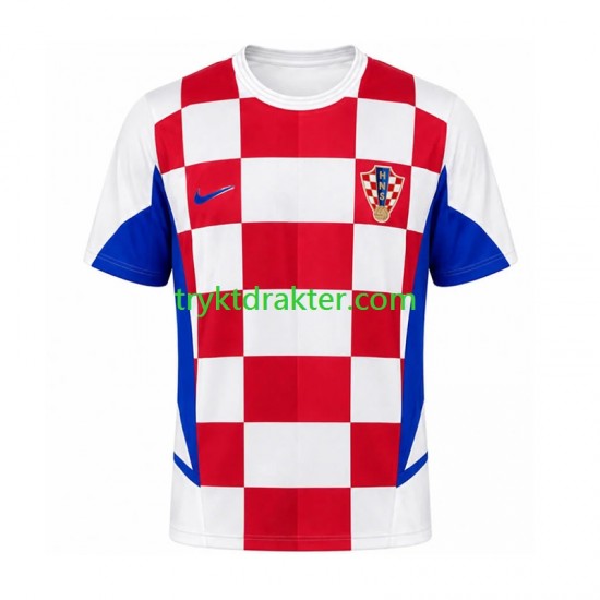 Herre Kroatia drakt 2002 Retro Hjemme Korte Ermer