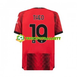 Herre AC Milan drakt Theo Hernandez 19 Hjemme 2023-2024 Korte Ermer