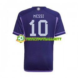 Herre Argentina drakt Lionel Messi 10 Borte VM 2022 Korte Ermer Herre Argentina drakt Lionel Messi 10 Borte VM 2022 Korte Ermer