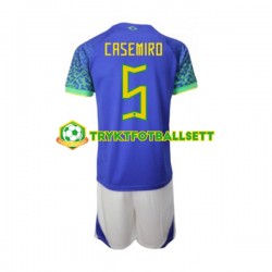 3-13 år Barn Brasil drakt Casemiro 5 Borte VM 2022 Korte Ermer 3-13 år Barn Brasil drakt Casemiro 5 Borte VM 2022 Korte Ermer