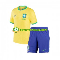 3-13 år Barn Brasil drakt Hjemme VM 2022 Korte Ermer 3-13 år Barn Brasil drakt Hjemme VM 2022 Korte Ermer