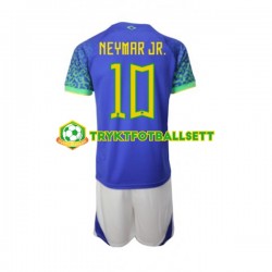 3-13 år Barn Brasil drakt Neymar JR 10 Borte VM 2022 Korte Ermer 3-13 år Barn Brasil drakt Neymar JR 10 Borte VM 2022 Korte Ermer