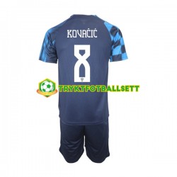 3-13 år Barn Kroatia drakt Kovacic 8 Borte VM 2022 Korte Ermer 3-13 år Barn Kroatia drakt Kovacic 8 Borte VM 2022 Korte Ermer