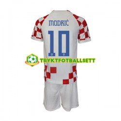 3-13 år Barn Kroatia drakt Modrić 10 Hjemme VM 2022 Korte Ermer
