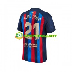 Herre FC Barcelona drakt Frenkie de Jong 21 Hjemme 2022-23 Korte Ermer Herre FC Barcelona drakt Frenkie de Jong 21 Hjemme 2022-23 Korte Ermer