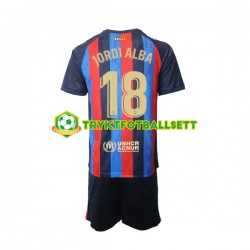 3-13 år Barn FC Barcelona drakt Jordi Alba 18 Hjemme 2022-23 Korte Ermer 3-13 år Barn FC Barcelona drakt Jordi Alba 18 Hjemme 2022-23 Korte Ermer
