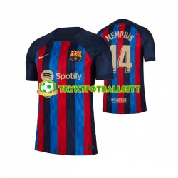 Herre FC Barcelona drakt Memphis Depay 14 Hjemme 2022-23 Korte Ermer Herre FC Barcelona drakt Memphis Depay 14 Hjemme 2022-23 Korte Ermer