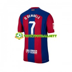 Herre FC Barcelona drakt Ousmane Dembele 7 Hjemme 2023-2024 Korte Ermer Herre FC Barcelona drakt Ousmane Dembele 7 Hjemme 2023-2024 Korte Ermer