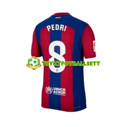 Herre FC Barcelona drakt Pedri 8 Hjemme 2023-2024 Korte Ermer Herre FC Barcelona drakt Pedri 8 Hjemme 2023-2024 Korte Ermer