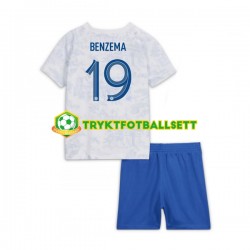 3-13 år Barn Frankrike drakt Benzema 19 Borte VM 2022 Korte Ermer 3-13 år Barn Frankrike drakt Benzema 19 Borte VM 2022 Korte Ermer