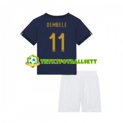 3-13 år Barn Frankrike drakt Dembele 11 Hjemme VM 2022 Korte Ermer 3-13 år Barn Frankrike drakt Dembele 11 Hjemme VM 2022 Korte Ermer