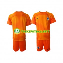 3-13 år Barn Keeper Frankrike drakt Borte VM 2022 Korte Ermer 3-13 år Barn Keeper Frankrike drakt Borte VM 2022 Korte Ermer