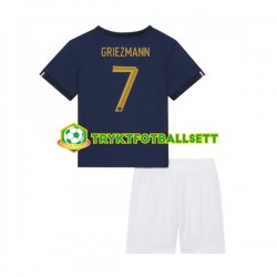 3-13 år Barn Frankrike drakt Griezmann 7 Hjemme VM 2022 Korte Ermer 3-13 år Barn Frankrike drakt Griezmann 7 Hjemme VM 2022 Korte Ermer