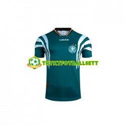Herre Tyskland drakt 1996 Retro Borte Korte Ermer Herre Tyskland drakt 1996 Retro Borte Korte Ermer