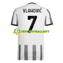 Herre Juventus drakt Vlahovic 7 Hjemme 2022-23 Korte Ermer Herre Juventus drakt Vlahovic 7 Hjemme 2022-23 Korte Ermer
