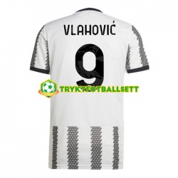 Herre Juventus drakt Vlahovic 9 Hjemme 2022-23 Korte Ermer Herre Juventus drakt Vlahovic 9 Hjemme 2022-23 Korte Ermer