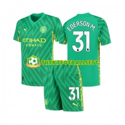 3-13 år Barn Keeper Manchester City drakt Ederson Moraes 31 Hjemme 2023-2024 Korte Ermer 3-13 år Barn Keeper Manchester City drakt Ederson Moraes 31 Hjemme 2023-2024 Korte Ermer