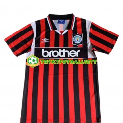 Herre Manchester City drakt 1996 Retro Borte Korte Ermer Herre Manchester City drakt 1996 Retro Borte Korte Ermer