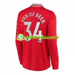 Herre Manchester Utd drakt Donny van de Beek 34 Hjemme 2022-23 Langermet Herre Manchester Utd drakt Donny van de Beek 34 Hjemme 2022-23 Langermet