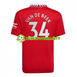 Herre Manchester Utd drakt Donny van de Beek 34 Hjemme 2022-23 Korte Ermer Herre Manchester Utd drakt Donny van de Beek 34 Hjemme 2022-23 Korte Ermer