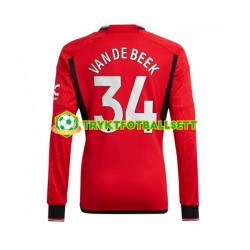 Herre Manchester Utd drakt Donny van de Beek 34 Hjemme 2023-2024 Langermet Herre Manchester Utd drakt Donny van de Beek 34 Hjemme 2023-2024 Langermet