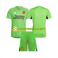 3-13 år Barn Keeper Manchester Utd drakt Hjemme 2023-2024 Korte Ermer