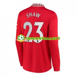Herre Manchester Utd drakt Luke Shaw 23 Hjemme 2022-23 Langermet Herre Manchester Utd drakt Luke Shaw 23 Hjemme 2022-23 Langermet