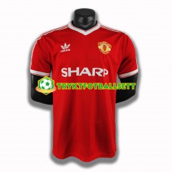 Herre Manchester Utd drakt 1984 Retro Hjemme Korte Ermer Herre Manchester Utd drakt 1984 Retro Hjemme Korte Ermer