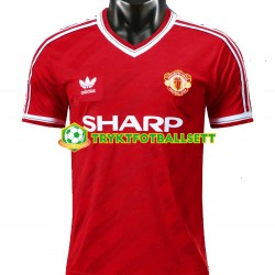 Herre Manchester Utd drakt 1986 Retro Hjemme Korte Ermer Herre Manchester Utd drakt 1986 Retro Hjemme Korte Ermer