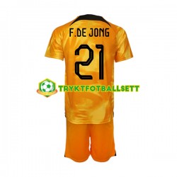 3-13 år Barn Nederland drakt Frenkie de Jong 21 Hjemme VM 2022 Korte Ermer 3-13 år Barn Nederland drakt Frenkie de Jong 21 Hjemme VM 2022 Korte Ermer