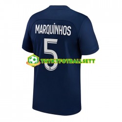 Herre Paris Saint-Germain drakt Marquinhos 5 Hjemme 2022-23 Korte Ermer Herre Paris Saint-Germain drakt Marquinhos 5 Hjemme 2022-23 Korte Ermer