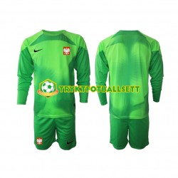 3-13 år Barn Keeper Polen drakt Hjemme VM 2022 Langermet 3-13 år Barn Keeper Polen drakt Hjemme VM 2022 Langermet