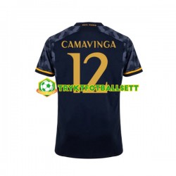 Herre Real Madrid drakt EDUARDO CAMAVINGA 12 Borte 2023-2024 Korte Ermer Herre Real Madrid drakt EDUARDO CAMAVINGA 12 Borte 2023-2024 Korte Ermer