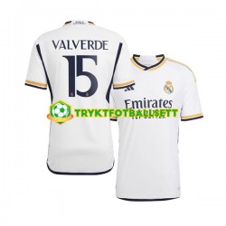 Herre Real Madrid drakt Federico Valverde 15 Hjemme 2023-2024 Korte Ermer Herre Real Madrid drakt Federico Valverde 15 Hjemme 2023-2024 Korte Ermer