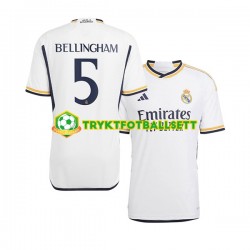 Herre Real Madrid drakt Jude Bellingham 5 Hjemme 2023-2024 Korte Ermer Herre Real Madrid drakt Jude Bellingham 5 Hjemme 2023-2024 Korte Ermer
