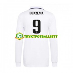 Herre Real Madrid drakt Karim Benzema 9 Hjemme 2022-23 Langermet Herre Real Madrid drakt Karim Benzema 9 Hjemme 2022-23 Langermet