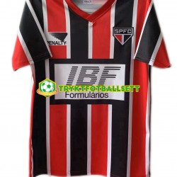 Herre Sao Paulo drakt 1991 Retro Borte Korte Ermer Herre Sao Paulo drakt 1991 Retro Borte Korte Ermer