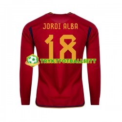 Herre Spania drakt JORDI ALBA 18 Hjemme VM 2022 Langermet Herre Spania drakt JORDI ALBA 18 Hjemme VM 2022 Langermet